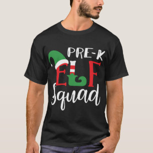 Camiseta Esquadrão do Elf Natal Pré K Superior do Professor