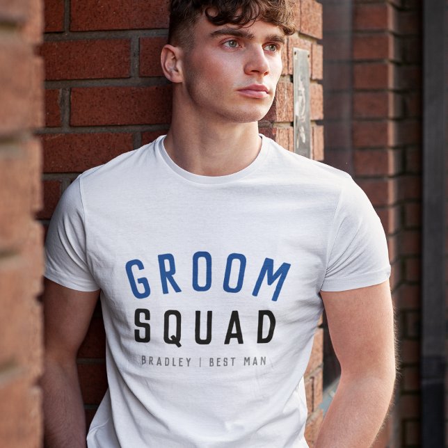 Camiseta Esquadrão do Groom | Na moda Solteiro Padrinho de  (Criador carregado)