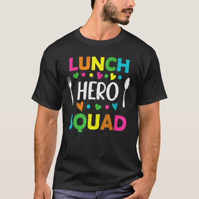 Camiseta Esquadrão do Herói do Almoço Trabalhador da Cantin (Frente)