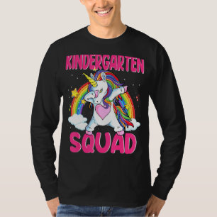 Camiseta Esquadrão do infantário dabbing Unicorn de volta à