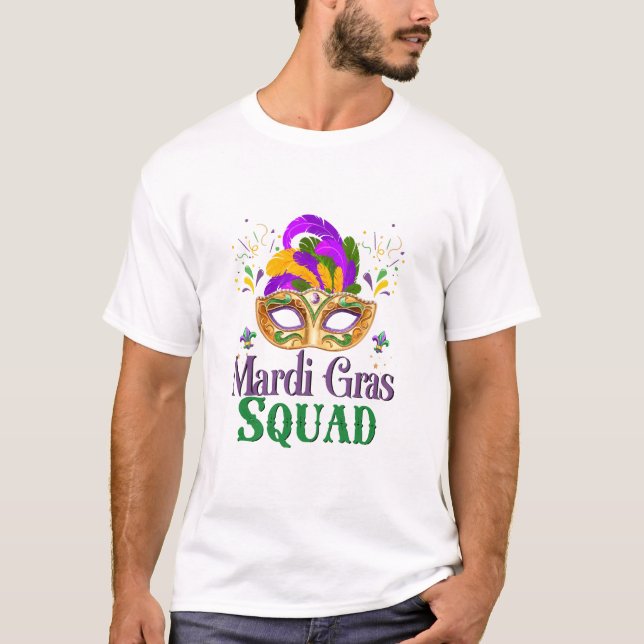 Camiseta Esquadrão do Mardi Gras (Frente)