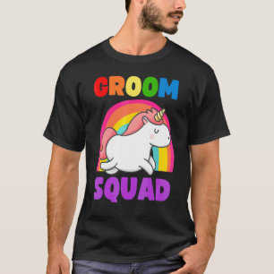 Camiseta Esquadrão do Noivo Gay Unicórnio Festa de Solteiro