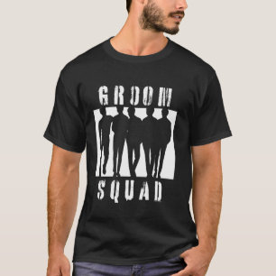 Camiseta Esquadrão do Noivo Silhueta Escoltas Festa de Bach