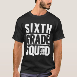 Camiseta Esquadrão do sexto ano (escola 6 - Texto branco)