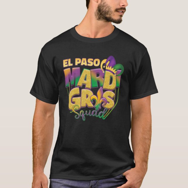 Camiseta Esquadrão El Paso Mardi Gras (Frente)