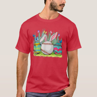 Camiseta Esquadrão Engraçado de Beisebol Coelhinho Bonito D