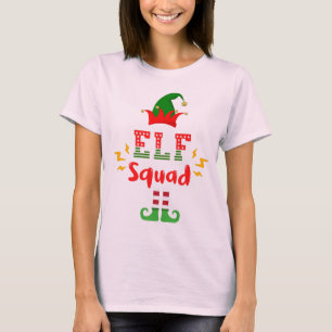 Camiseta Esquadrão Engraçado de Elfos Natalinos Corresponde