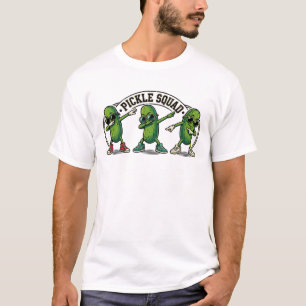Camiseta Esquadrão Engraçado de Pepino Dabbing Retro