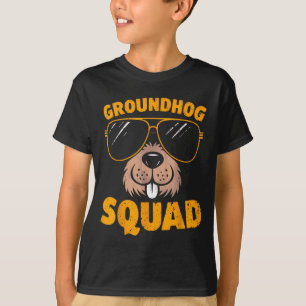 Camiseta Esquadrão Engraçado do Groundhog Presente Dia Feli