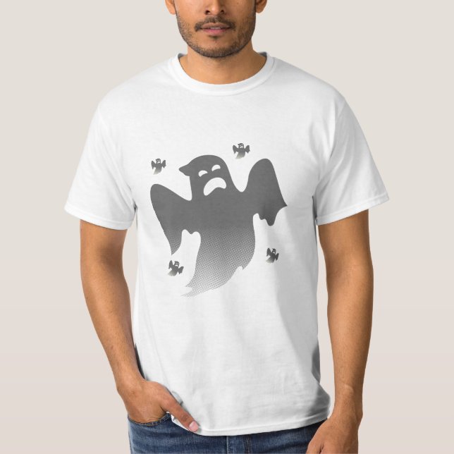 Camiseta Esquadrão Espírito solitário - Fantasma Triste e A (Frente)
