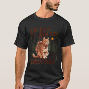 Camiseta Esquadrão Fantasia Quest Brócolis Gato Engraçado