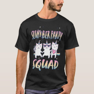 Camiseta Esquadrão Fofinho de Festa de Sonolência 3 gatos u