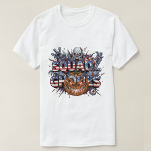 Camiseta Esquadrão Ghouls Horror Americano Halloween