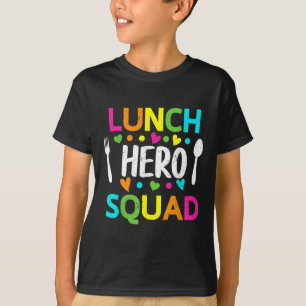 Camiseta Esquadrão Herói do Almoço Mulher Divertida Trabalh