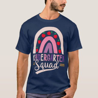 Camiseta Esquadrão Kinder Garten Teto Arco-Íris De Volta À 