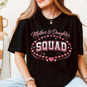 Camiseta Esquadrão Mãe e Filha Design de Família Combinando