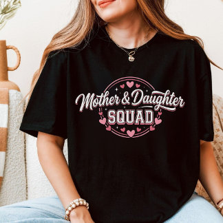 Camiseta Esquadrão Mãe e Filha Designação de Família Combin