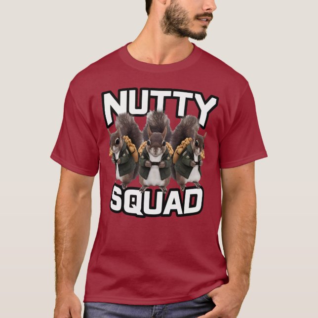 Camiseta Esquadrão Maluco, Esquadrão de Lanches de Esquilo (Frente)