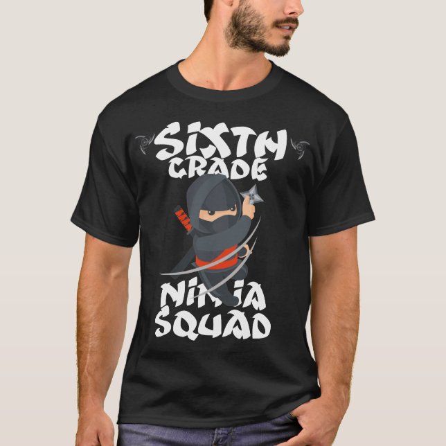 Camiseta Esquadrão ninja do 6º ano (Frente)