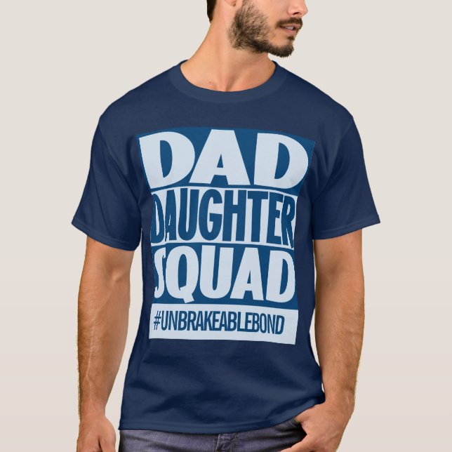 Camiseta Esquadrão Pai Azul com Hashtag T-shirt (Frente)