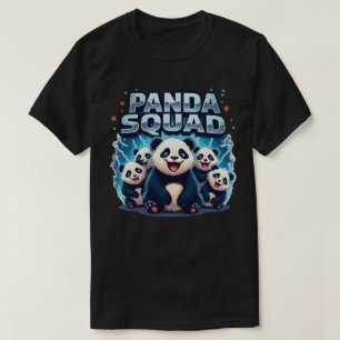 Camiseta Esquadrão Panda - Design de Desenho Animado de Equ