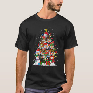 Camiseta Esquadrão Papai Noel Rena Elfo Margaridas Árvore d