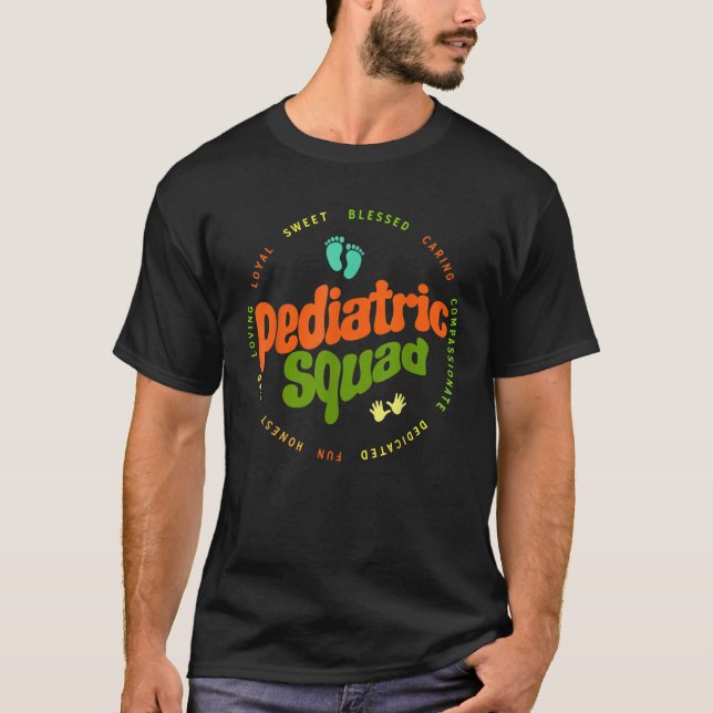 Camiseta Esquadrão Pediátrico de Roupa de Enfermeiro (Frente)