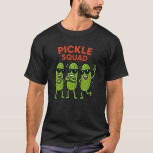 Camiseta Esquadrão Pickle Pepino Comida Vegana Amante Menin