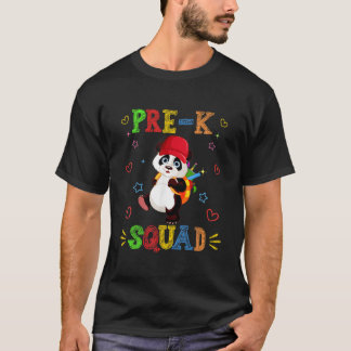 Camiseta Esquadrão Pré-K Panda Volta às Aulas
