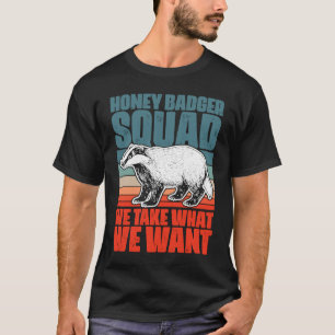 Camiseta Esquadrão Retro Honey Badger Para Um Fã Fanático D