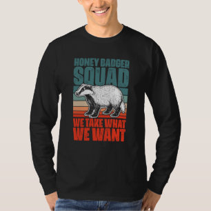 Camiseta Esquadrão Retro Honey Badger Para um Fã Fanático d