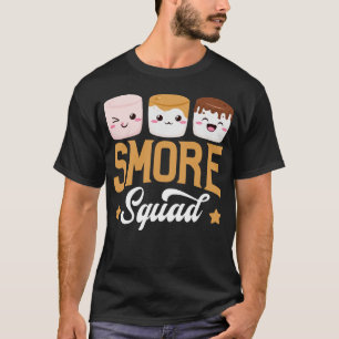 Camiseta Esquadrão Smore acampamento Campfire Chocolate Mar