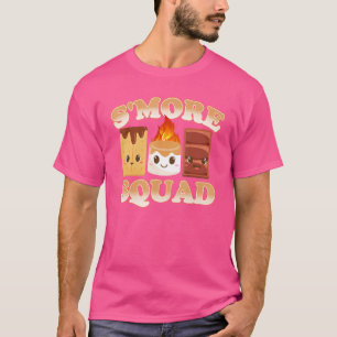 Camiseta Esquadrão Smore acampando ao ar livre com amigos