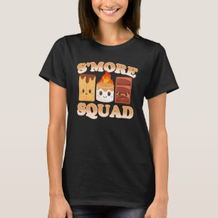 Camiseta Esquadrão Smore acampando ao ar livre com amigos