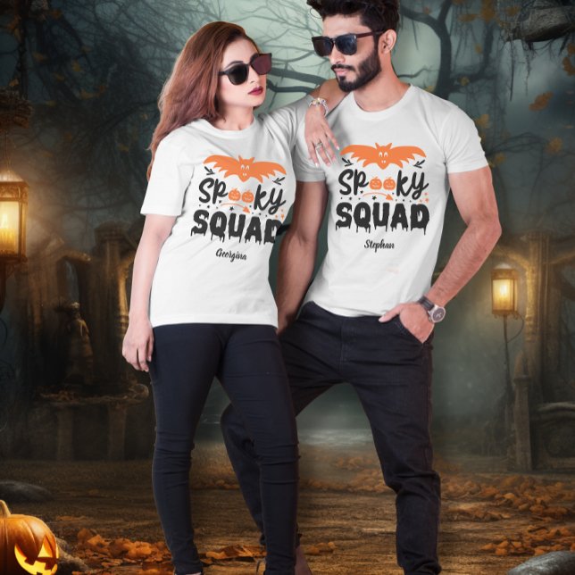 Camiseta Esquadrão Spooky personalizou o unisex do Hallowee (Spooky squad personalized Halloween unisex T-Shirt)