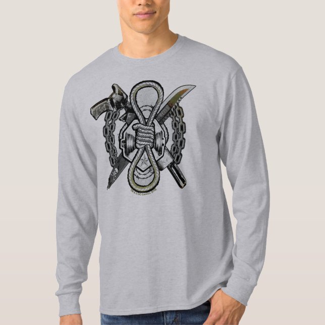 Camiseta Esquadrão Suicida | Arte De Tatuagem De Armas De E (Frente)