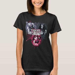 Camiseta Esquadrão Suicida Crachás de Grafite de Garota