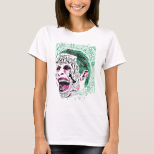 Camiseta Esquadrão Suicida   Desenho Da Cabeça De Joker R
