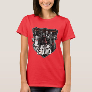 Camiseta Esquadrão Suicida Foto do Crachá do grupo