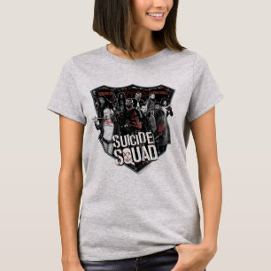 Camiseta Esquadrão Suicida Foto do Crachá do grupo