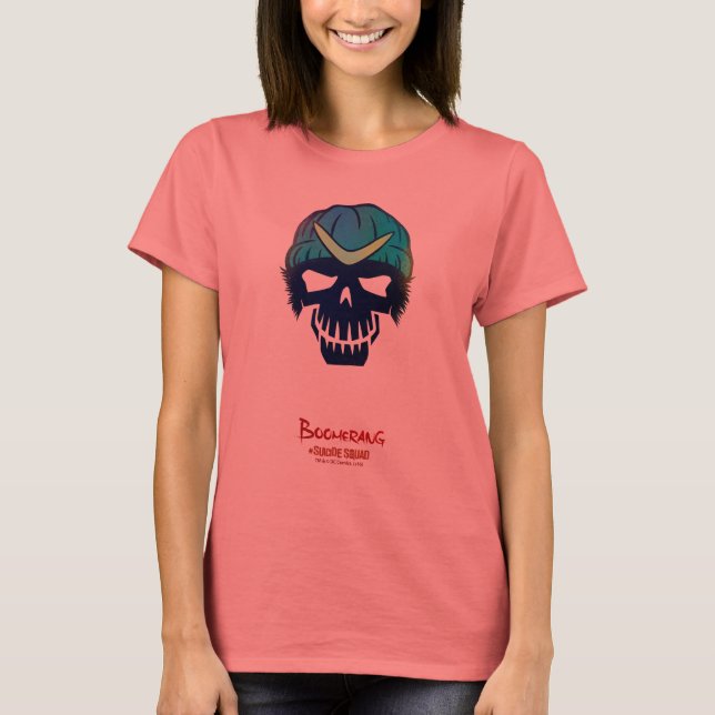 Camiseta Esquadrão Suicida | Ícone Cabeça de Boomerang (Frente)
