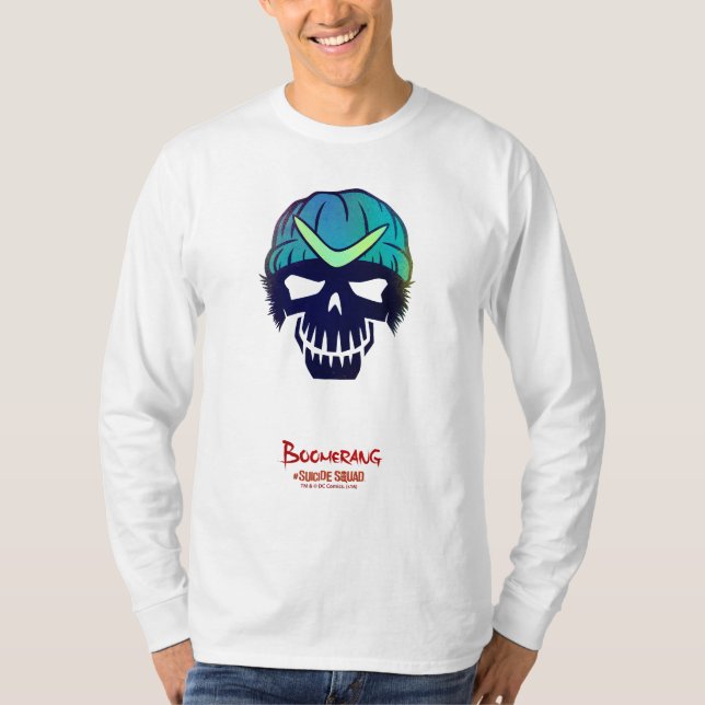 Camiseta Esquadrão Suicida | Ícone Cabeça de Boomerang (Frente)