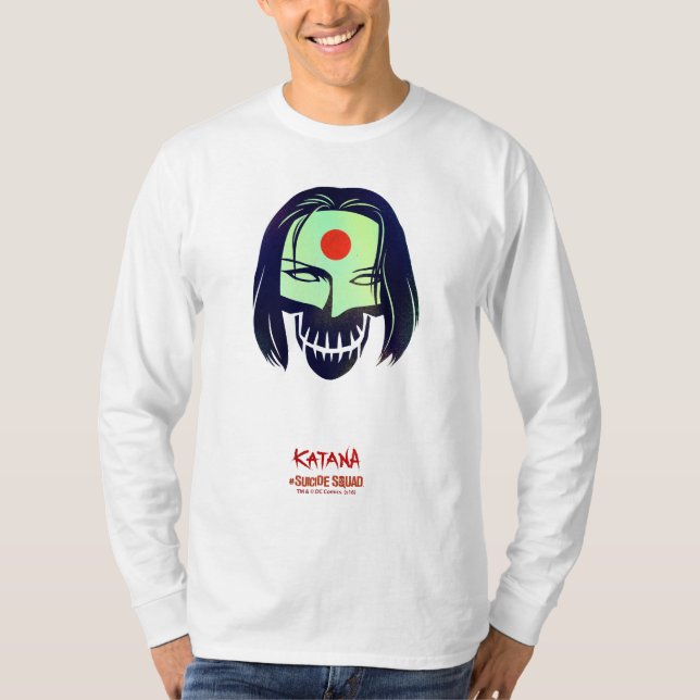 Camiseta Esquadrão Suicida | Ícone Cabeça Katana (Frente)