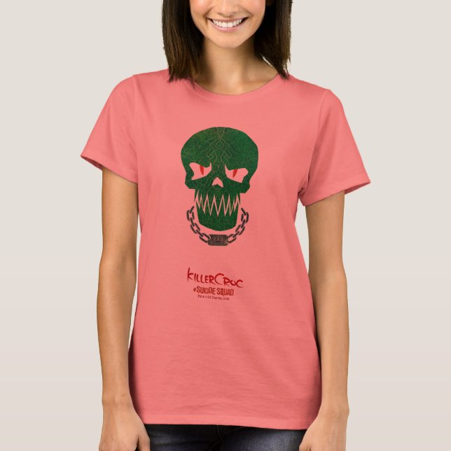 Camiseta Esquadrão Suicida | Ícone da cabeça da Killer Croc (Frente)
