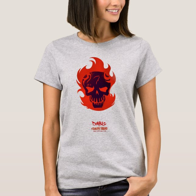 Camiseta Esquadrão Suicida | Ícone Diablo Head (Frente)