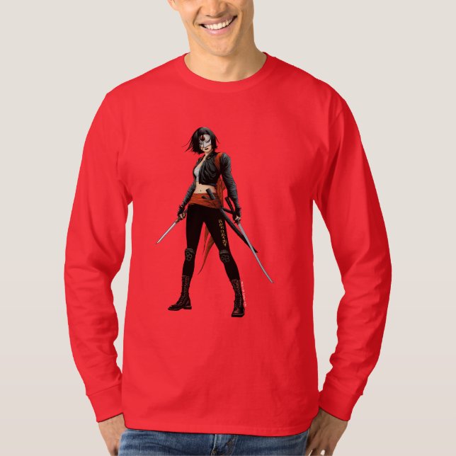 Camiseta Esquadrão Suicida | Katana Quic Book Art (Frente)