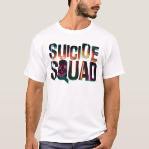 Camiseta Esquadrão Suicida   Logotipo colorido brilhante