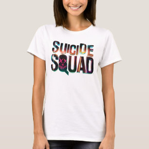 Camiseta Esquadrão Suicida Logotipo colorido brilhante