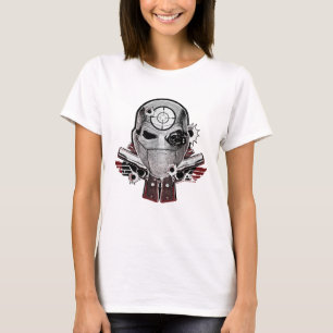 Camiseta Esquadrão Suicida Máscara de tiro morto e arma