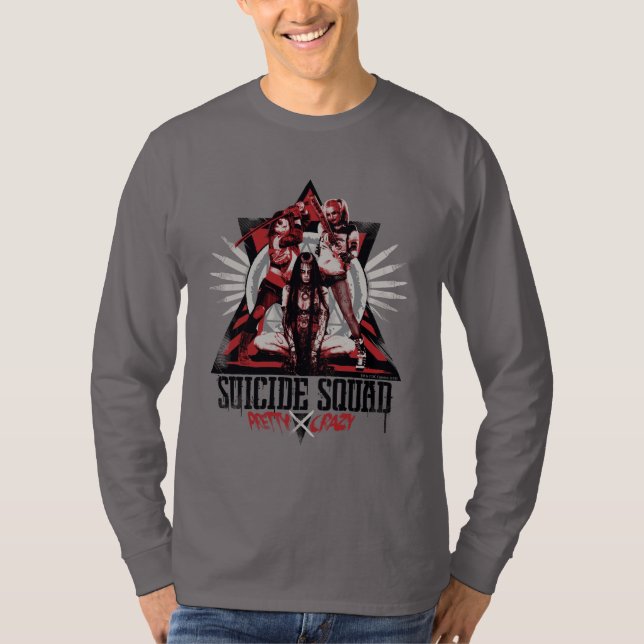 Camiseta Esquadrão Suicida | Raparigas Bonito Loucas (Frente)
